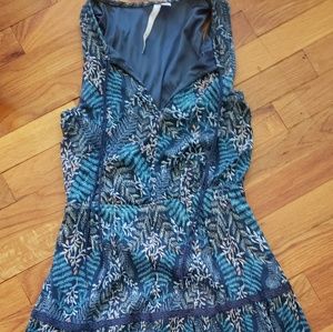 LC Lauren conrad teal floral sundress